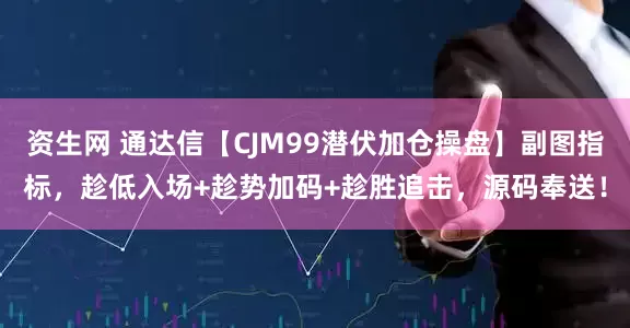 资生网 通达信【CJM99潜伏加仓操盘】副图指标，趁低入场+趁势加码+趁胜追击，源码奉送！
